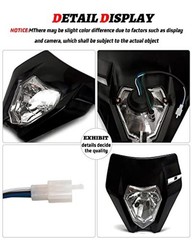 Dirt Bike Headlight Kit,Pit Bike Headlight,Universal Normal (XWLIGA) black