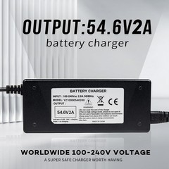 54.6V 2A Lithium Battery Charger for tuttio soleil01 48V 21AH Lithium Battery…