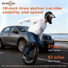 KINGSONG 18XL PRO Electric Unicycle for Adults 37 mph Speed 87 miles Range EUC