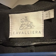 Cavalliera Black English Show Coat Jacket w/ Studded Collar, Size 8-9 Years