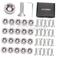 6063-T6 Hard Aluminum Alloy Fender Washer 20 Pieces CNC Precision titanium gray
