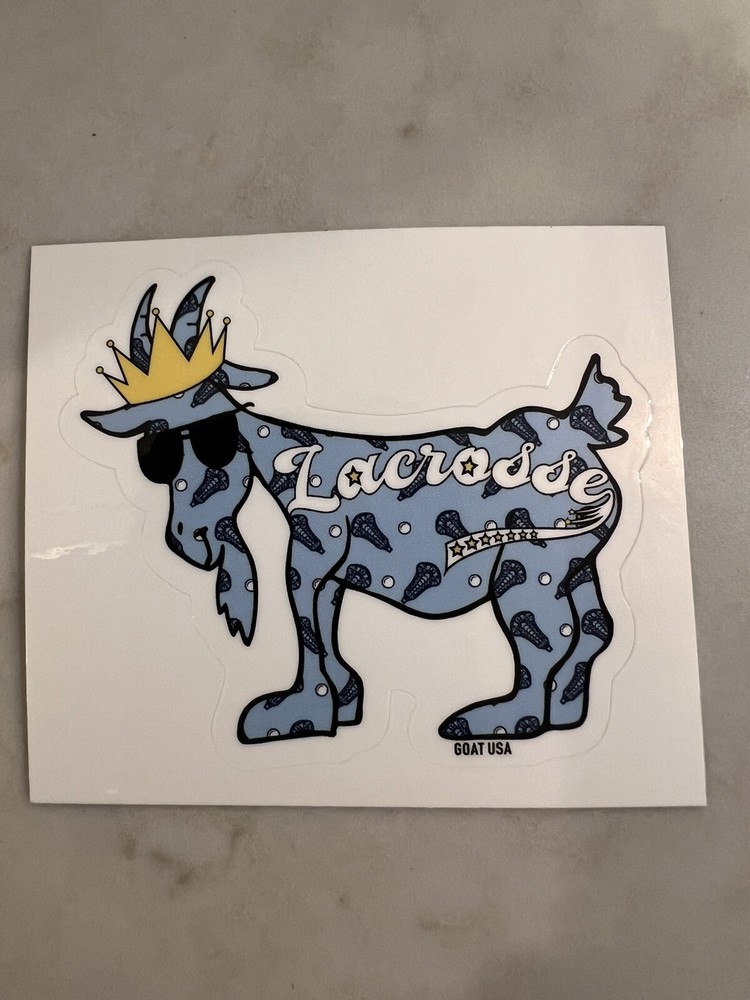 GOAT USA Blue Lacrosse Goat Sticker. Single Sticker. Brand New.