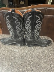 Dan Post Black Leather Western Cowboy Boots DP2110R Size 8.5 D Width