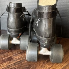 Riedell 122 Derby Speed Quad Roller Skates Black USA Size 4 D/B LO