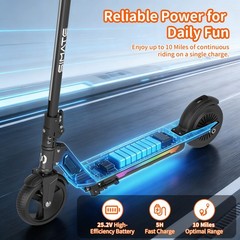250W Commuter Electric Scooter For Adult 12MPH 10 Mile Range 7.5″ Solid Tires