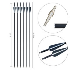 12 Mixed Carbon arrows hunting target arrows bow down bow long bow reverse bow