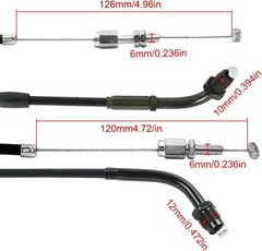 FLYPIG Throttle Cable Push & Pull Set For Honda Shadow 500 700 800 1100 ACE 750