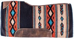 Showman 34″ x 36″ Turquoise, Orange & Tan Memory Felt Bottom Saddle Pad