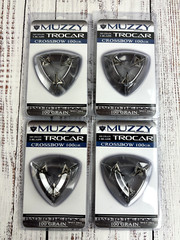 4 packs CROSSBOW Muzzy 3 BLADE Trocar 100 Grain Archery Hunting Fixed Broadhead