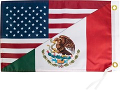 Half USA Half Mexico United States USA Flag 12×18 Inches – UTV ATV SxS Whips