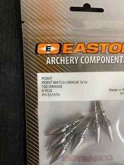 Easton Match Grade Field Points 6 Pack Multiple Sizes BRAND NEW