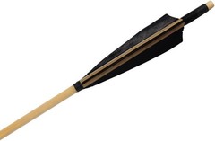 12PCS Wooden Archery Arrows – 33″ Shaft, Real Turkey Feathers for Longbow