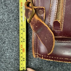 Vintage Leather Archery Arrow Quiver Brown Hip Belt Quiver Fringe Zipper Pocket