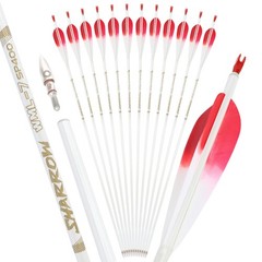 6X 32″ Pure Carbon Arrows SP500 Archery 5» Feather Recurve Bow Hunting +/-.003″