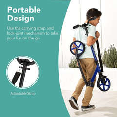 Kick Scooter for Kids Ages 8+ Teens & Adults, Foldable Large Wheel Scooter with