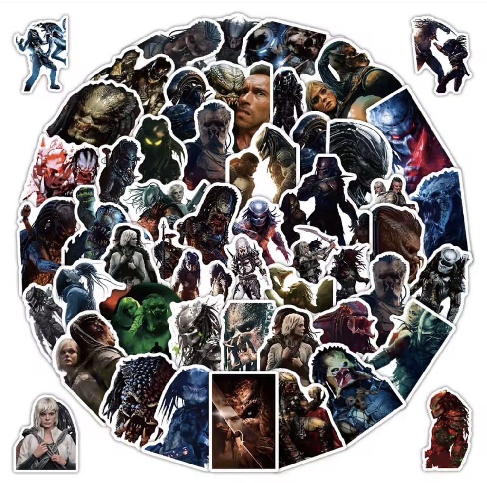 25 Piece Mix Lot 2” Predator Horror Movie Stickers Water Bottles, Waterproof