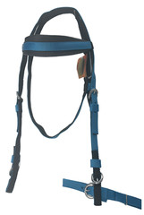 D.A. Brand Premium Light Blue/Black Nylon Bridle Set w/Breast Collar DA1165