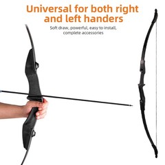 53″ Recurve Bow and Arrow Set for Beginner Archery 40lbs Bow Kit with 6 Arrows