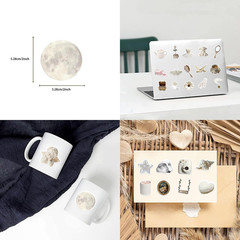 Cute White Aesthetic Waterproof Stickers Pack, 50 Pcs for Kids Teens Adults