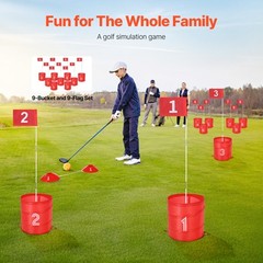 VEVOR Backyard Golf Game 9 Hole Portable Outdoor Bucket Golf Game for Kids and