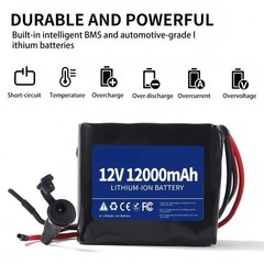 Lithium Hellas 12V12Ah 16Ah Rechargeable Lithium Battery Pack Portable US Plug