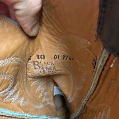 Black Jack Western Exotic Leather Cowboy Boots US Size 8.5D MPN 019742