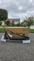 DUODIAN 350W Folding Kick Electric Scooter for Adults Black/Green