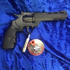 Crosman Vigilante Air Pistol CO2 Powered Dual Ammo Air Revolver .177/BB – CCP8B2