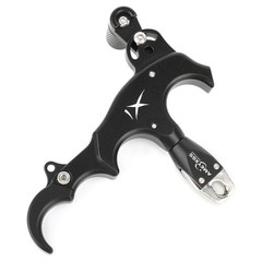 Archery Thumb Release Aid 360 Degree Rotating Head 3/4 Fingers Adjustable Black