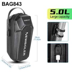 Electric Scooter Front Bag Handle Pouch with USB Port Waterproof Quick Release