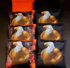 USA TOUCH GUY AMERICAN BALD EAGLE 8 ACA Regulation Cornhole Bean Bags B202