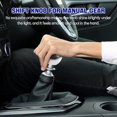 Round Ball Shift Knob, Aluminum Alloy Car Gear Shift Knob, Stick Shifter Silver