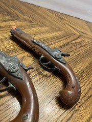 Vintage Pair Of 2 Hubley Flintlock Jr Cap Gun Pistol Bakelite