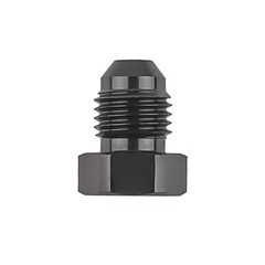 3AN Male Flare Hex Head Plug Fitting Adapter Aluminum Black, Pack of 2 3AN-2pcs
