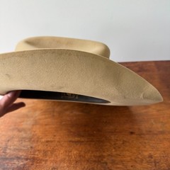 Vintage Stetson Ranger Style Felt Cowboy Hat Size 7 Tan Silverbelly Western