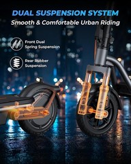 550W ADULT ELECTRIC SCOOTER 28 MILES FOLDING 20 MPH E-SCOOTER URBAN COMMUTER NEW