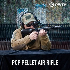 PINTY .22 PCP Pellet Air Rifle Single Shot Air Gun for Hunting w Bipod 870fps