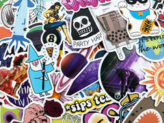 1000 Random Bulk Sticker Bomb Lot Fun Variety Pack Luggage Skateboard Decals