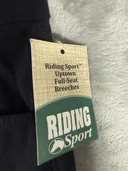 Dover Saddlery Riding Pants Womens 32R Black Full Seat Breeches Equestrian NWT