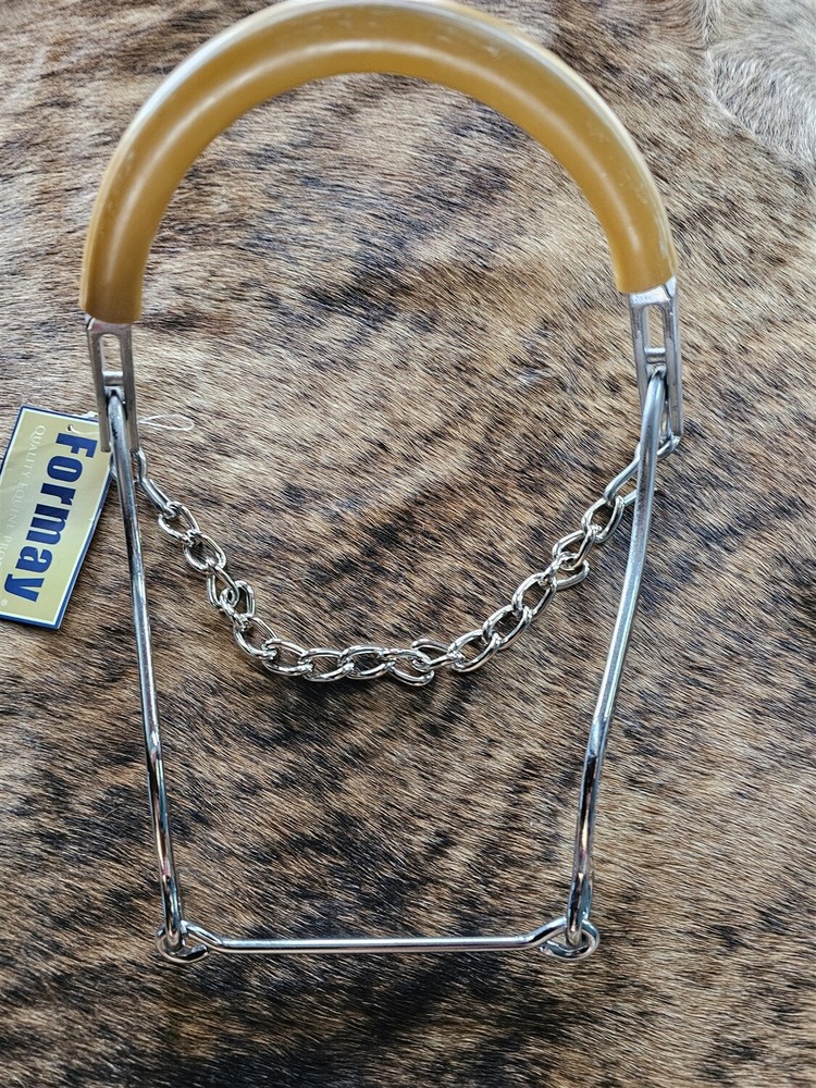 Hackamore w/ Rubber Tubing Noseband – Stainless Steel – Horse