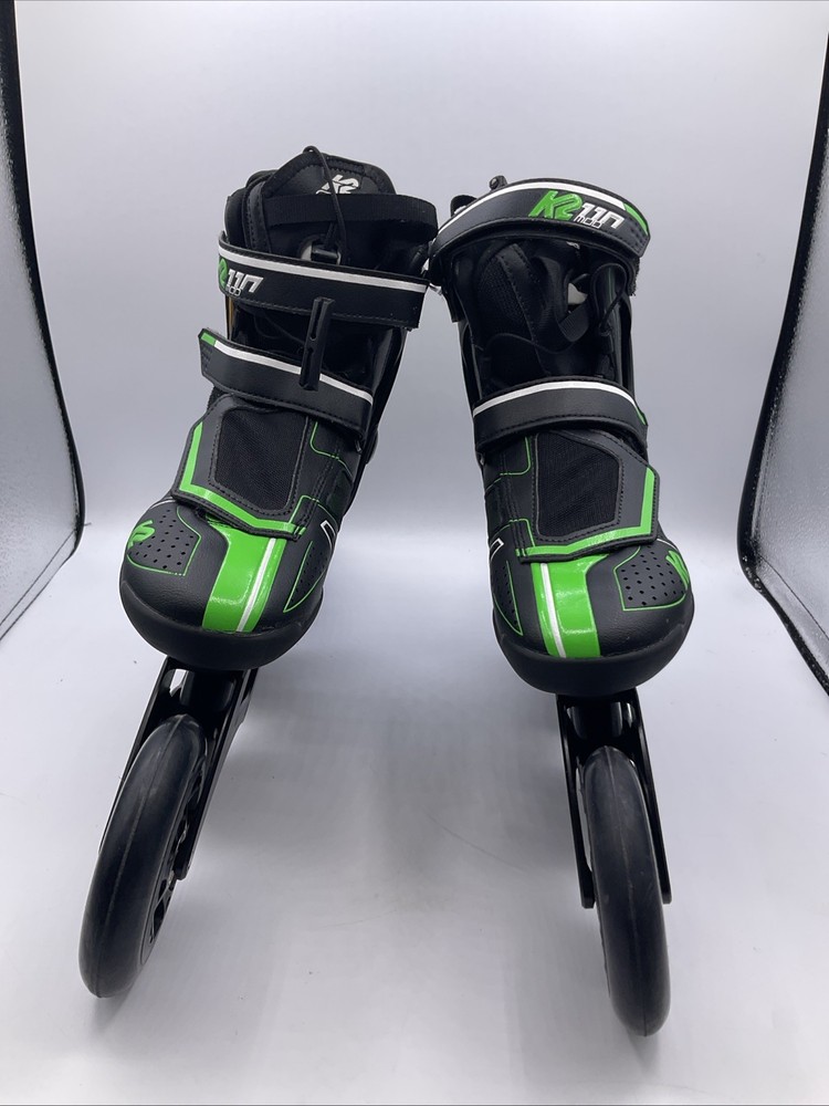 K2 MOD 110 Inline Skate US 7 EU 39.5 CM 25 Black/ Green Speed Lacing