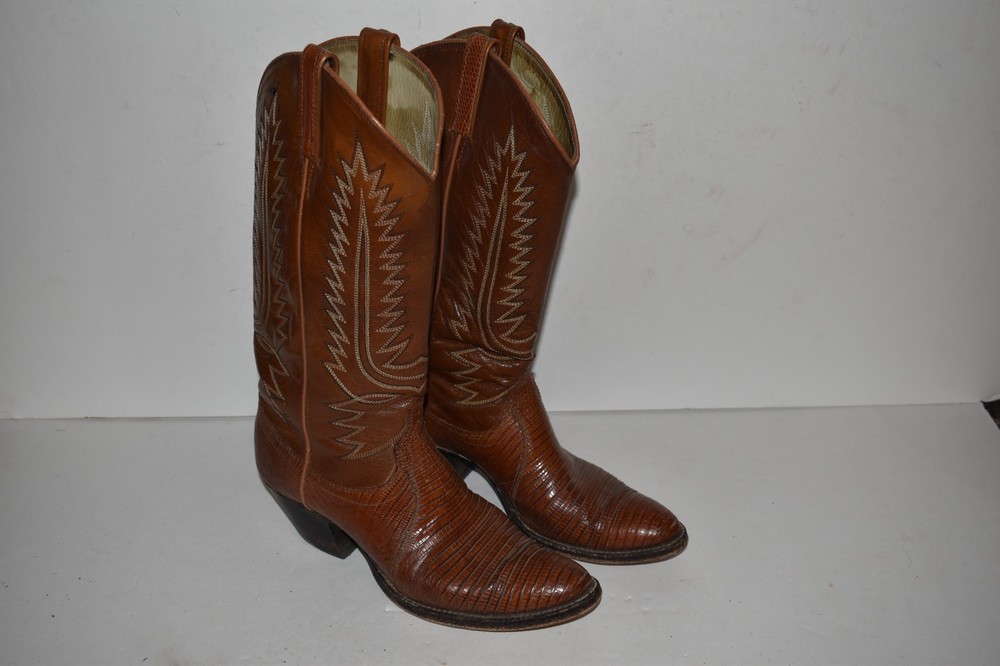 DAN POST WESTERN BOOTS- HONEY GOLD RUST LIZARD SKIN (BSW14)