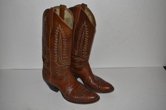 DAN POST WESTERN BOOTS- HONEY GOLD RUST LIZARD SKIN (BSW14)