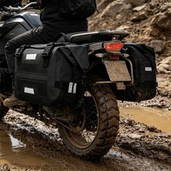 Motorcycle Saddlebags Soft-Sided Saddle Bags with Straps Easy to Install