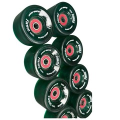 SURE-GRIP FAME ARTISTIC CLEAR WHEELS 57MM 95A – 8 PACK Clear Green w/ Bearings