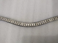 Designer Bling Silver Clear Crystal Stylish Browband For Horse Bridle .