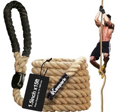 Keepark Climbing Rope Gym Exercise Ropes – 1.5 Inch Diameter 15FT