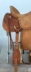 Western Roper Ranch Horse Saddle With Matching Tack Set