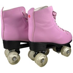 XUDREZ Light Up Roller Skates High-Top Rare Pink Purple Size 45 Carry Bag