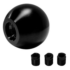 Car Round Ball Gear Shift Knob, Aluminum Alloy Vehicle Ball Shape Shifter Black